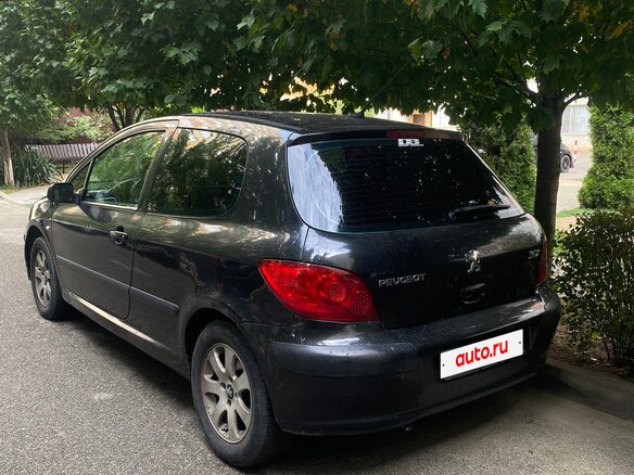 2007 Peugeot 307 I Рестайлинг, чёрный - вид 2