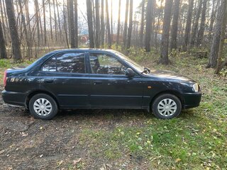 2006 Hyundai Accent ТагАЗ II, чёрный, 225000 рублей, вид 4