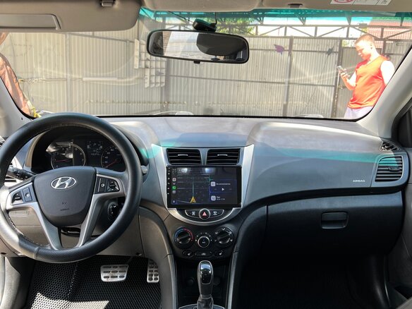 2014 Hyundai Solaris I Рестайлинг, коричневый, 849000 рублей - вид 8
