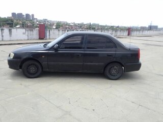 2006 Hyundai Accent ТагАЗ II, чёрный, 365000 рублей, вид 1