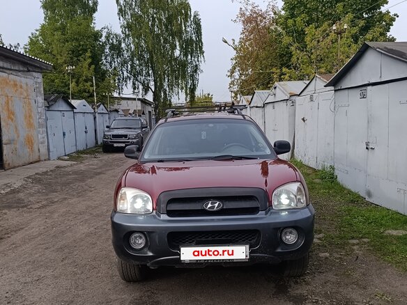 2001 Hyundai Santa Fe I, пурпурный, 365000 рублей - вид 2