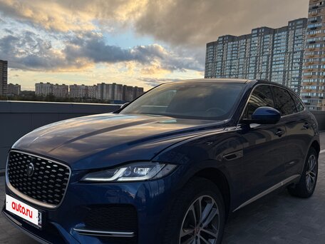 2021 Jaguar F-Pace I Рестайлинг, синий, 4300000 рублей, вид 2