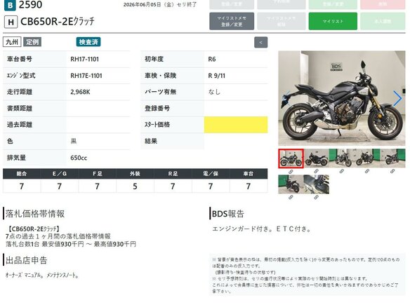 2024 Honda CB 650R, чёрный, 1185000 рублей - вид 8