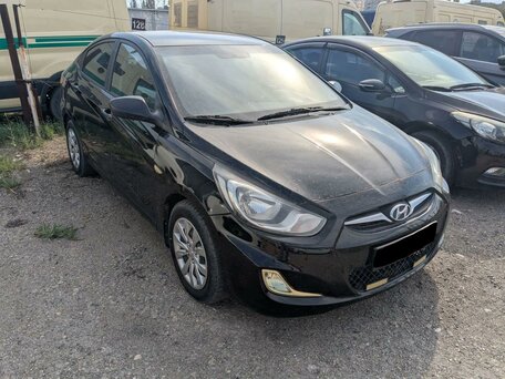 2014 Hyundai Solaris I, чёрный, 724000 рублей, вид 3