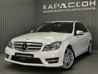 2011 Mercedes-Benz C-Класс 180 BlueEFFICIENCY III (W204) Рестайлинг, белый, 1340000 рублей, вид 1