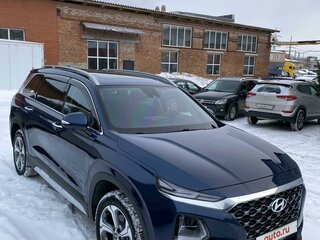 2019 Hyundai Santa Fe IV, синий, 3500000 рублей, вид 4