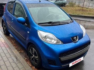 2009 Peugeot 107 I Рестайлинг, синий, 395000 рублей, вид 2