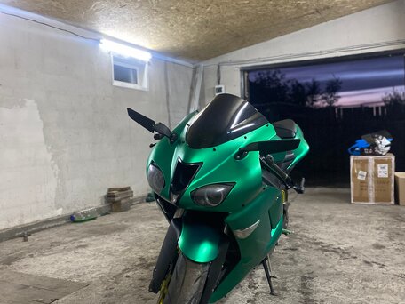 2007 Kawasaki ZX-6 Ninja, зелёный, 600000 рублей, вид 2