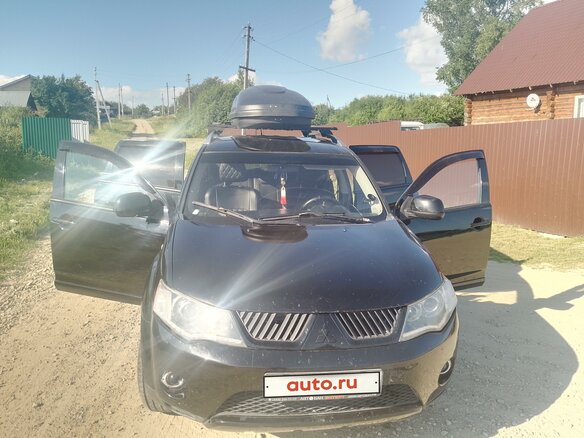 2008 Mitsubishi Outlander II, чёрный, 1200000 рублей - вид 1