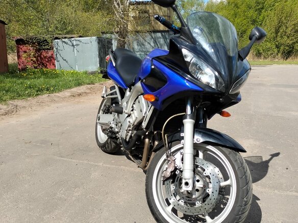 2004 Yamaha FZ6, синий, 425000 рублей