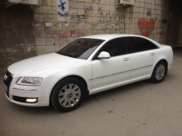 2008 Audi A8 II (D3) Рестайлинг 2, белый - вид 5
