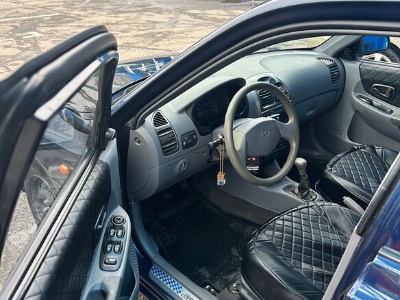 2008 Hyundai Accent ТагАЗ II, синий, 490000 рублей - вид 8
