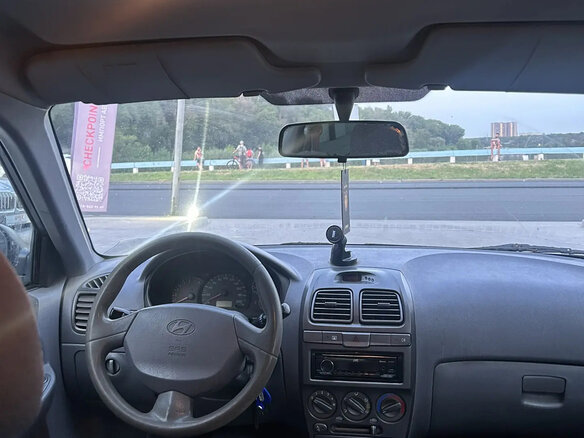 2007 Hyundai Accent ТагАЗ II, серый, 350000 рублей - вид 8