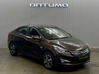2016 Hyundai Solaris I Рестайлинг, коричневый, 997000 рублей, вид 3