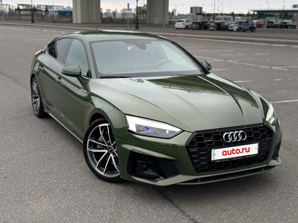 2021 Audi A5 Sportback 45 TFSI II (F5) Рестайлинг, зелёный, 4450000 рублей - вид 1