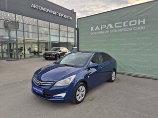 2014 Hyundai Solaris I Рестайлинг, синий, 830000 рублей, вид 1