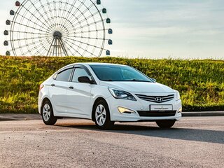 2014 Hyundai Solaris I Рестайлинг, белый, 880000 рублей, вид 5