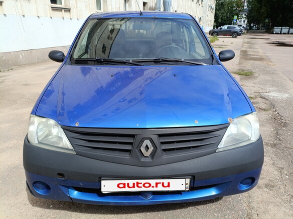 2007 Renault Logan I, синий, 220000 рублей - вид 1