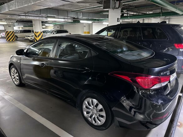 2015 Hyundai Elantra V (MD) Рестайлинг, чёрный - вид 2