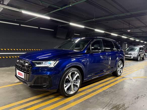 2022 Audi Q7 55 TFSI II (4M) Рестайлинг, синий, 9000000 рублей