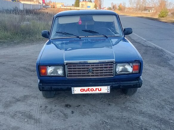 2007 Lada (ВАЗ) 2107, синий, 80000 рублей