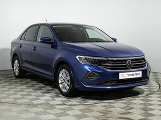 2021 Volkswagen Polo VI, синий, 1490900 рублей, вид 3