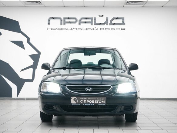 2008 Hyundai Accent ТагАЗ II, чёрный - вид 1