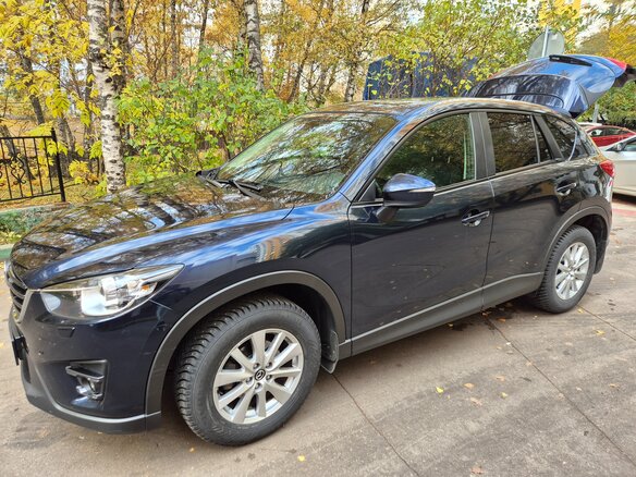 2015 Mazda CX-5 I Рестайлинг, синий, 2200000 рублей - вид 2