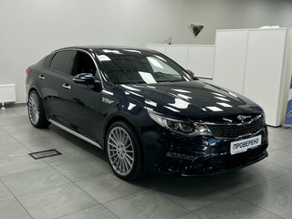 2018 Kia Optima IV Рестайлинг, синий, 1800000 рублей, вид 3