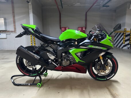 2014 Kawasaki ZX-6R Ninja, зелёный, 840000 рублей, вид 2