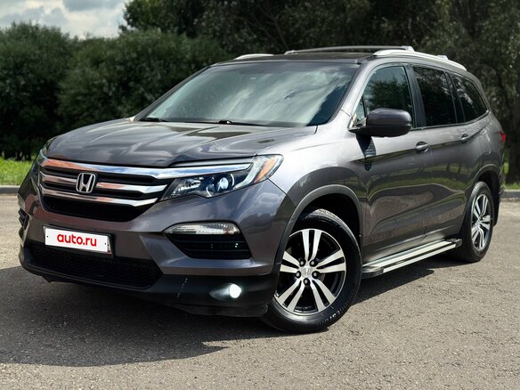 2018 Honda Pilot 9AT III Рестайлинг, серый, 2350000 рублей - вид 1