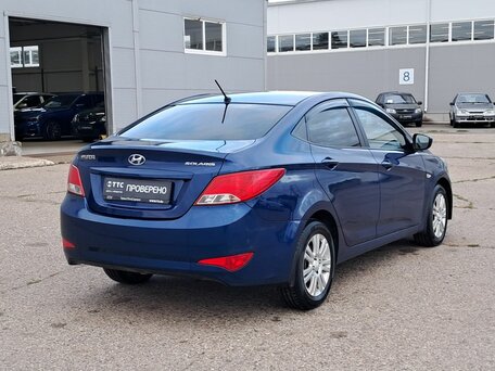 2015 Hyundai Solaris I Рестайлинг, синий, 550000 рублей, вид 5