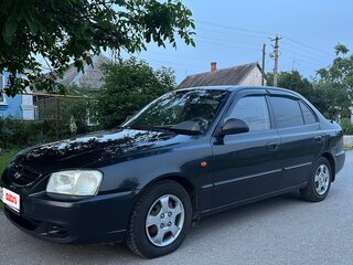 2007 Hyundai Accent ТагАЗ II, чёрный, 550000 рублей, вид 1
