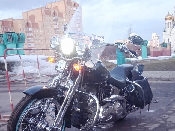 2001 Harley-Davidson Springer Softail, чёрный - вид 3