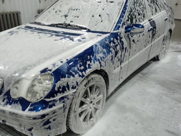2002 Mercedes-Benz C-Класс 180 II (W203), синий, 550000 рублей - вид 1