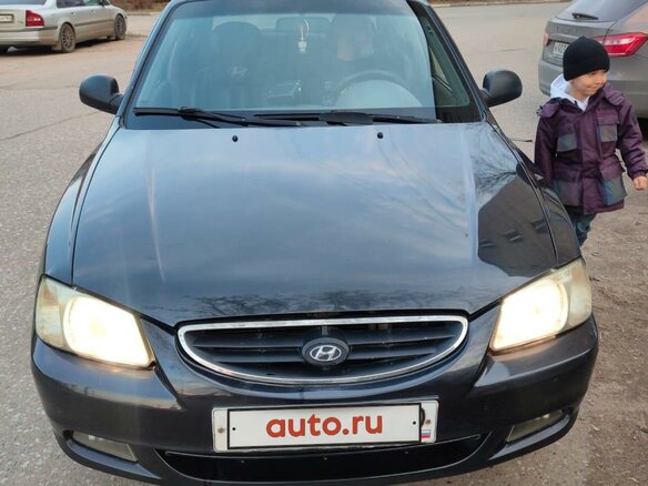2008 Hyundai Accent ТагАЗ II, чёрный, 260000 рублей - вид 2