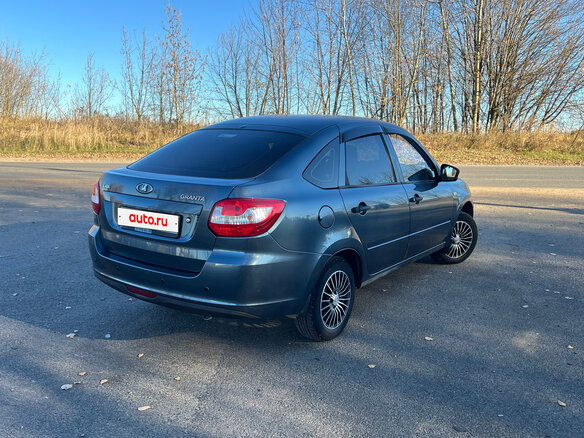 2014 Lada (ВАЗ) Granta I, серый, 370000 рублей - вид 4