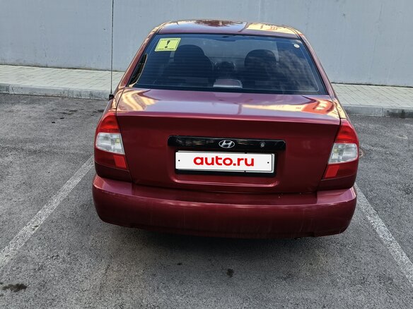 2005 Hyundai Accent ТагАЗ II, красный, 395000 рублей - вид 6