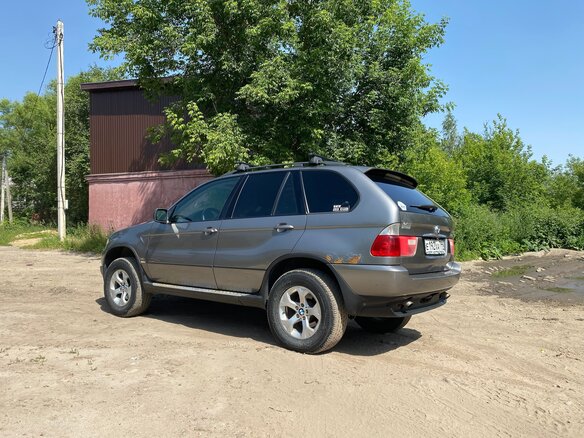 2003 BMW X5 3.0i I (E53) Рестайлинг, серый, 800000 рублей - вид 6