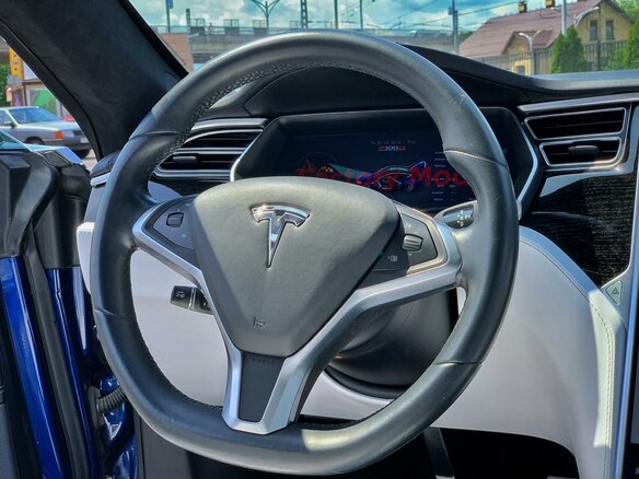 2017 Tesla Model S P100D I Рестайлинг, синий - вид 12