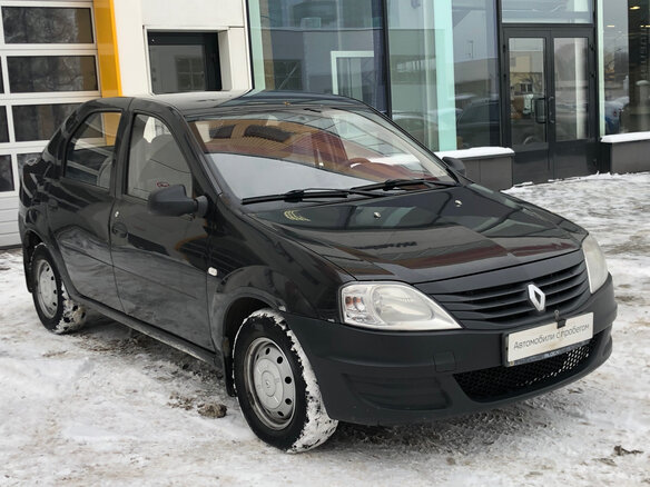 2010 Renault Logan I Рестайлинг, чёрный - вид 3