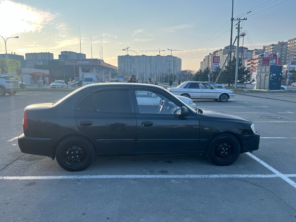 2007 Hyundai Accent ТагАЗ II, чёрный, 500000 рублей - вид 3