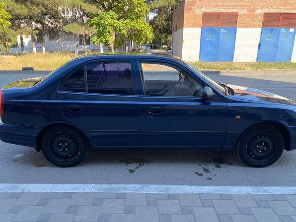 2007 Hyundai Accent ТагАЗ II, синий, 375000 рублей - вид 1