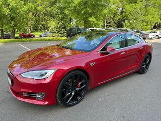 2018 Tesla Model S P100D I Рестайлинг, красный, 4490000 рублей, вид 4