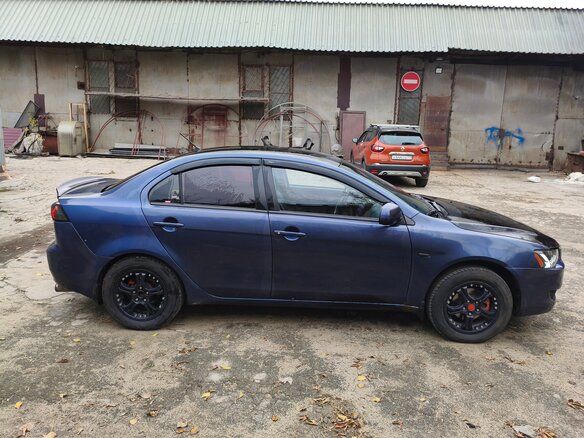 2007 Mitsubishi Lancer X, синий, 450000 рублей - вид 6
