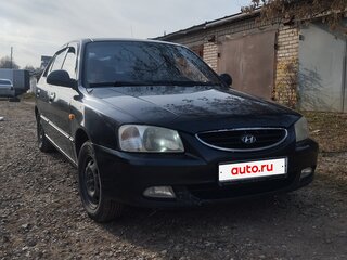 2008 Hyundai Accent ТагАЗ II, чёрный, 230000 рублей, вид 1