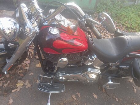 2006 Harley-Davidson Fat Boy, красный, 710000 рублей, вид 3