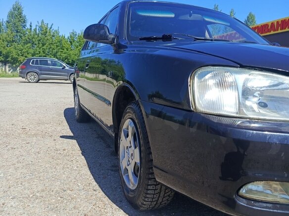 2007 Hyundai Accent ТагАЗ II, чёрный, 299999 рублей - вид 8