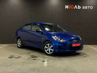 2013 Hyundai Solaris I, синий, 1049000 рублей, вид 3