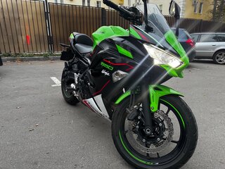 2022 Kawasaki ER-6F (Ninja 650R), зелёный, 670000 рублей, вид 3